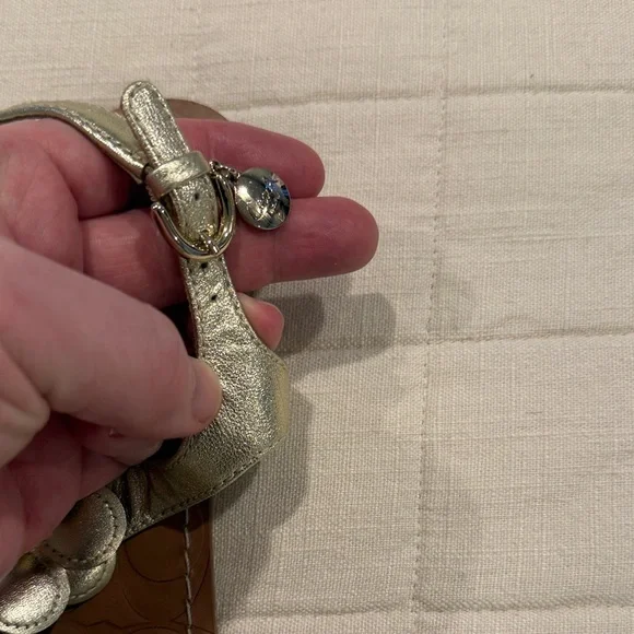 Coach Metallic Floral Sandals women’s size 8.5 - Picture 7 of 10